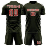 Custom Olive Copper Rose Soccer Set