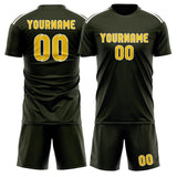 Custom Olive Gold Soccer Set