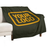 Custom Dark Olive Yellow Blanket