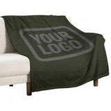 Custom Dark Olive Dark Gray Blanket