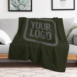 Custom Dark Olive Dark Gray Blanket