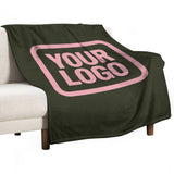 Custom Dark Olive Pink Blanket