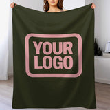 Custom Dark Olive Pink Blanket