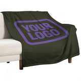 Custom Dark Olive Lavender Blanket