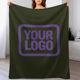 Custom Dark Olive Lavender Blanket