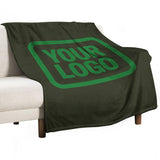 Custom Dark Olive Emerald Green Blanket