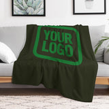 Custom Dark Olive Emerald Green Blanket