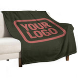 Custom Dark Olive Copper Rose Blanket