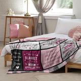 Blanket for Son Gifts, “A Soft Blanket to Say a Big Thank You”, From Mom Dad Parents, Birthday Christmas Graduation, Inspirational Motivational