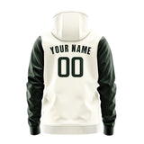 Custom Cream Dark Green Hoodie 0303060603B31806