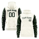 Custom Cream Dark Green Hoodie