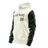 Custom Cream Dark Green Hoodie 0303060603B31806