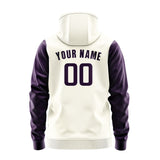 Custom Cream Purple Hoodie 0303070703B31807