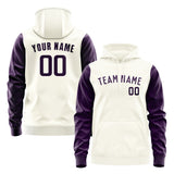 Custom Cream Purple Hoodie