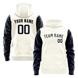 Custom Cream Navy Hoodie