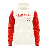 Custom Cream Orange Red Hoodie 0303121203B31812