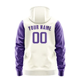 Custom Cream Light Purple Hoodie 0303232303B31823