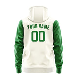 Custom Cream Emerald Green Hoodie 0303242403B31824