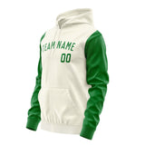 Custom Cream Emerald Green Hoodie 0303242403B31824