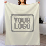 Custom Beige Gray Blanket