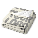 Custom Beige Gray Blanket