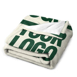 Custom Beige Moss Green Blanket