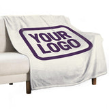 Custom Beige Purple Blanket