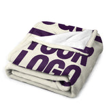 Custom Beige Purple Blanket