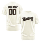 Custom Cream Brown T-Shirt