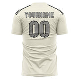 Custom Cream Gray Soccer Jersey