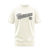 Custom Cream Gray T-Shirt
