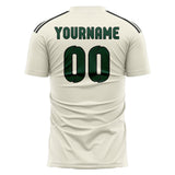 Custom Cream Green Soccer Jersey