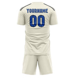 Custom Cream Sky Blue Soccer Set