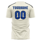 Custom Cream Sky Blue Soccer Jersey
