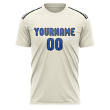 Custom Cream Sky Blue Soccer Jersey