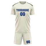 Custom Cream Sky Blue Soccer Set