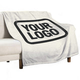 Custom Beige Black Blanket