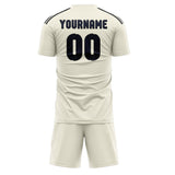 Custom Cream Navy Soccer Set