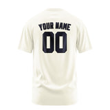 Custom Cream Navy T-Shirt