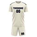 Custom Cream Navy Soccer Set