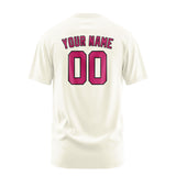 Custom Cream Pink T-Shirt