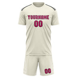 Custom Cream Pink Soccer Set