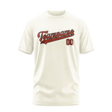 Custom Cream Coral Red T-Shirt