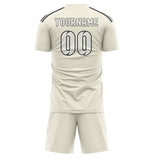 Custom Cream White Soccer Set