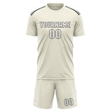 Custom Cream White Soccer Set