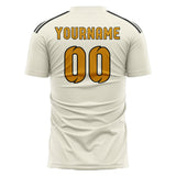 Custom Cream Yellow Soccer Jersey