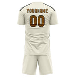 Custom Cream Khaki Soccer Set