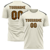 Custom Cream Khaki Soccer Jersey