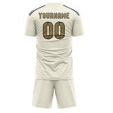 Custom Cream Light Khaki Soccer Set