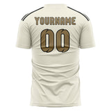 Custom Cream Light Khaki Soccer Jersey